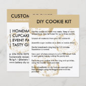 Bakkerij doe-het-zelf cookie kit instructies eenvo (Voorkant / Achterkant)