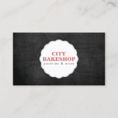BAKKERIJ DOILY LOGO op ZWART HOUT Visitekaartje (Voorkant)