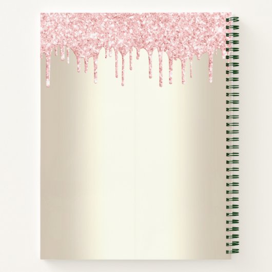 Bakkerij Draagt Blush Roze Glitter Drift Dessert G Notitieboek (Achterkant)