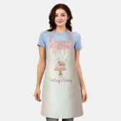 Bakkerij Draagt Blush Roze Glitter Drift Dessert G Schort (Gedragen)