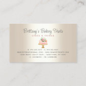 Bakkerij Draagt Blush Roze Glitter Drift Dessert G Visitekaartje (Achterkant)
