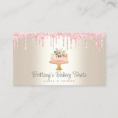 Bakkerij Draagt Blush Roze Glitter Drift Dessert G Visitekaartje (Voorkant)