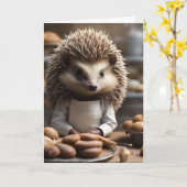Bakkerij Egel Happy Verjaardag Kaart (Gele Bloem)