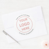 Bakkerij Eigen Logo Wit Ronde Sticker (Envelop)