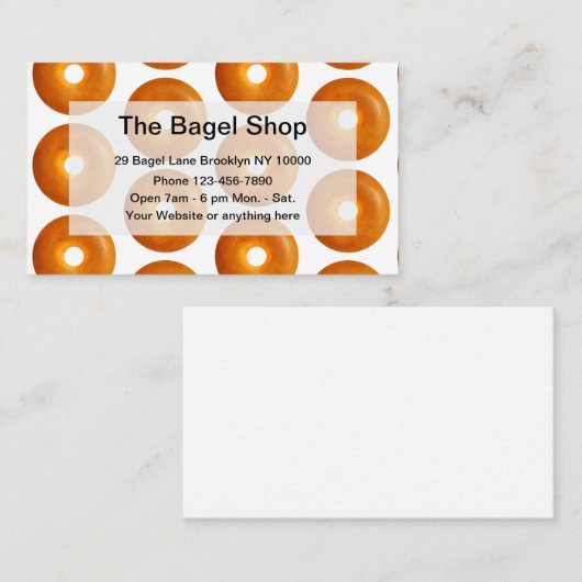 Bakkerij en bagel visitekaartje (Voorkant / Achterkant)