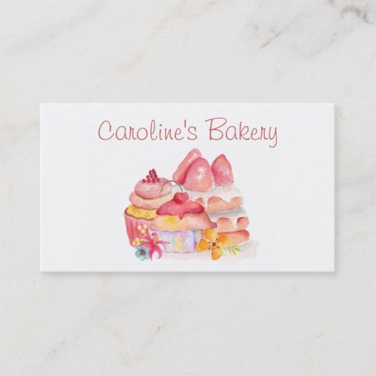 Bakkerij en bakkerij Boutique, koekjes en gebak Visitekaartje (Voorkant)