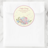 Bakkerij en banketbakkerswinkel - Aangepaste roze  Ronde Sticker (Tas)