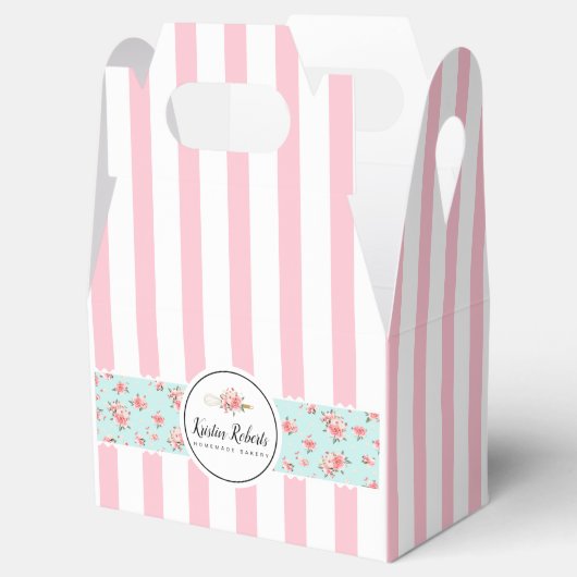 Bakkerij en bloemkool, roze staven, voorverpakking bedankdoosjes (Geopend)