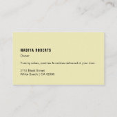 Bakkerij en cafeïne visitekaartje (Achterkant)