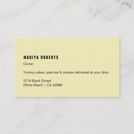 Bakkerij en cafeïne visitekaartje (Achterkant)