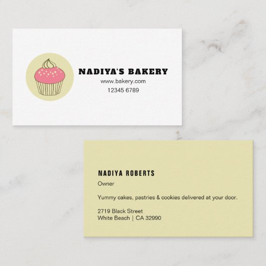 Bakkerij en cafeïne visitekaartje (Voorkant / Achterkant)