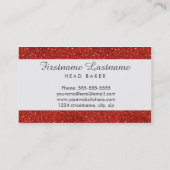 Bakkerij- en cateringrode Visitekaartjes (Achterkant)
