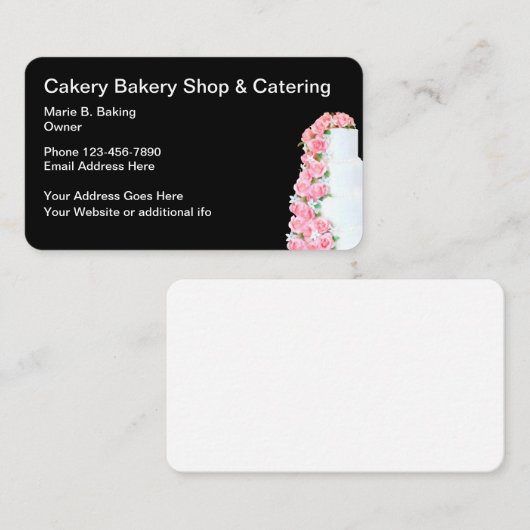 Bakkerij- en cateringthema visitekaartje (Voorkant / Achterkant)