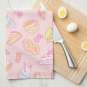 Bakkerij en drankjes perzik theedoek (Quarter Fold)