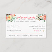 Bakkerij- en gaffelzaken - Rolling Pin & Florals Visitekaartje (Achterkant)