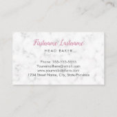 Bakkerij en keukenroze visitekaartje (Achterkant)