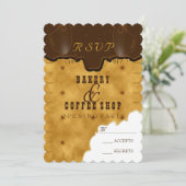 Bakkerij en koffie - Kaart beantwoorden (Staand voorkant)