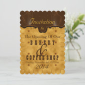 Bakkerij en koffie - Uitnodiging (Staand voorkant)