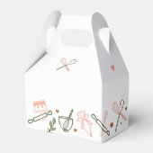 Bakkerij en kookpan Roze en levende groene bakkeri Bedankdoosjes (Achterkant)