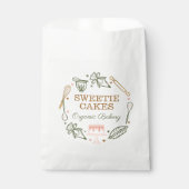 Bakkerij en kookpan Roze en levende groene bakkeri Bedankzakje (Voorkant)