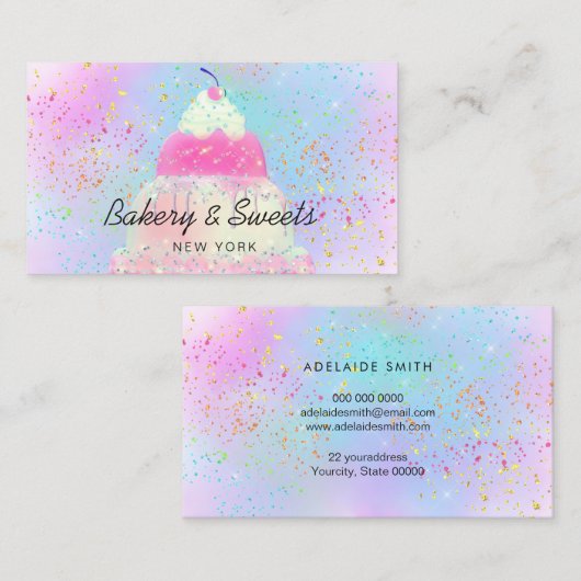 Bakkerij en snoep visitekaartje (Voorkant / Achterkant)