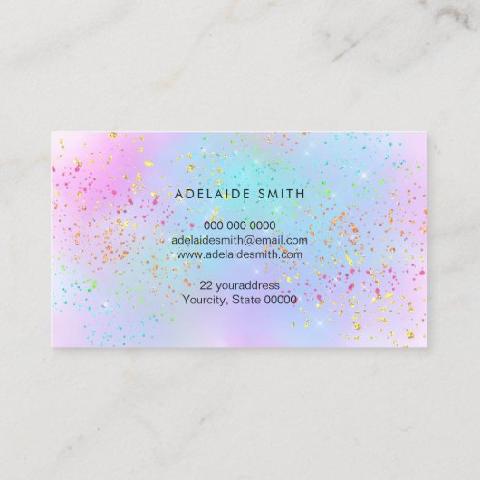 Bakkerij en snoep visitekaartje (Achterkant)