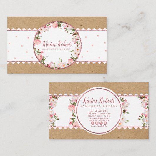 Bakkerij en Visitekaartje van Florence (Voorkant / Achterkant)