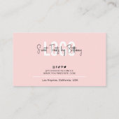 Bakkerij Feminine Blush Pink Food Allergy Checklis Visitekaartje (Achterkant)