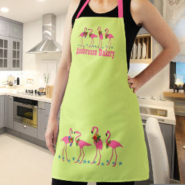 Bakkerij Flamingo's Op Maat Chartreuse Schort