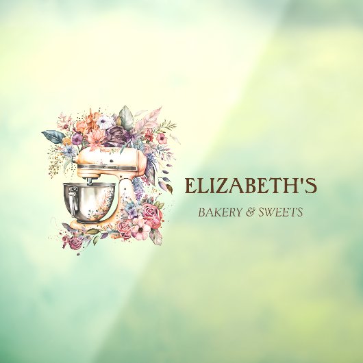 Bakkerij-Floral Mixer Raamsticker (Vel 3)