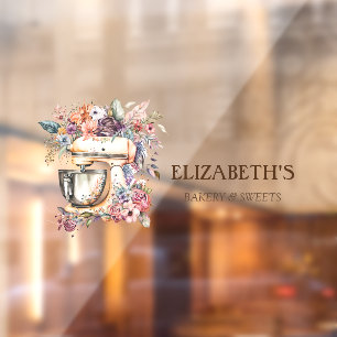 Bakkerij-Floral Mixer Raamsticker