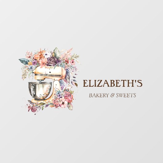 Bakkerij-Floral Mixer Raamsticker (Vel)