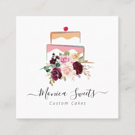 bakkerij florale logo visitekaartje (Voorkant)