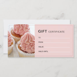 Bakkerij Foto QR Roze Zakelijke Gift Certificaat