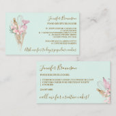 Bakkerij Gebak Bloemen Boho Creatieve chef groen Visitekaartje (Voorkant / Achterkant)