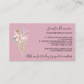 Bakkerij Gebak Bloemen Boho Creatieve chef-kok roz Visitekaartje (Voorkant)