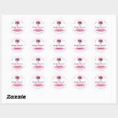 Bakkerij Gebak Cake Roze Cute Ronde Sticker (Vel)