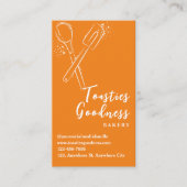 Bakkerij gebak Chef Baking Utensils Sinaasappel Klantenkaartje (Voorkant)