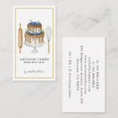 Bakkerij gebak Chef taart en bakgerei Visitekaartje (Voorkant / Achterkant)