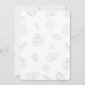 Bakkerij gebak in de oven Baby shower Kaart (Achterkant)