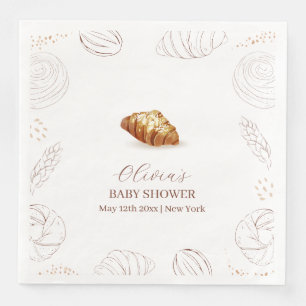 Bakkerij gebak in de oven Baby shower Servet