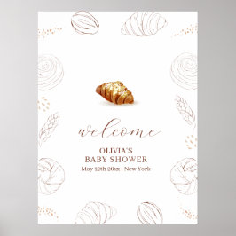 Bakkerij gebak in de oven Baby shower welkom Poster