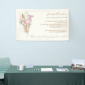 Bakkerij Gebak Roze Bloemen Boho Creatief Spandoek (Beurs)