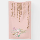 Bakkerij Gebak Sinaasappel Bloemen Boho Creatief Spandoek (Verticaal)