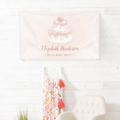 Bakkerij gebak snoep Roos gouden blush roze Spandoek (Insitu)