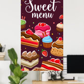 Bakkerij gebak snoepgoed poster (Thuiskantoor)