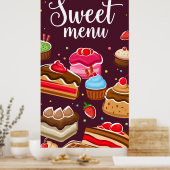 Bakkerij gebak snoepgoed poster (Keuken)