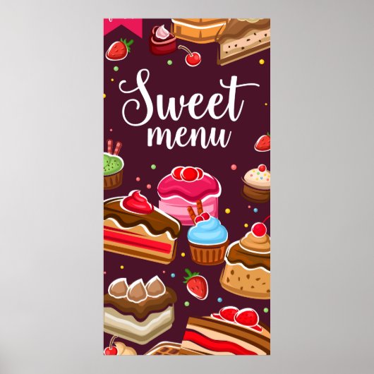 Bakkerij gebak snoepgoed poster (Voorkant)