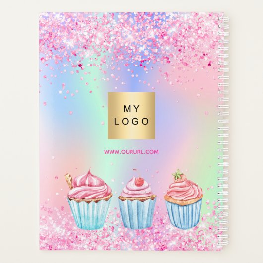 Bakkerij gebak winkel cupcakes naam 2026 planner (Achterkant)