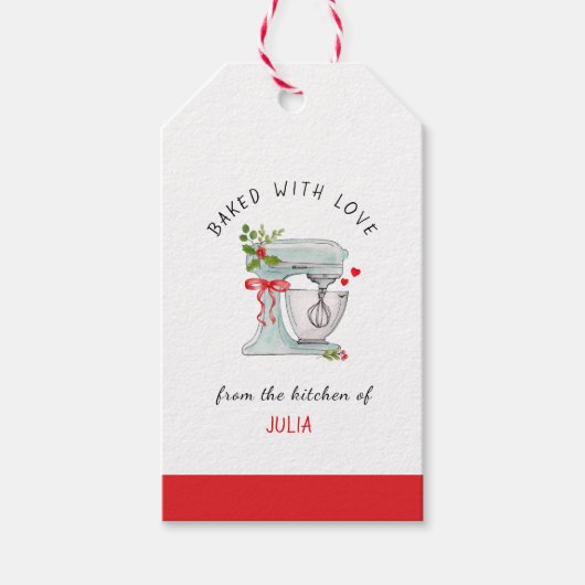 Bakkerij "gebakken met liefde" Vakbakkersbakkersba Cadeaulabel (Voorkant)